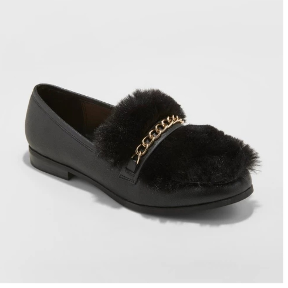 Women's Sal Faux Leather Fur Closed Loafers-66-68